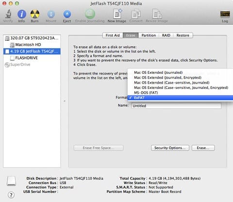 Format flash drive for mac