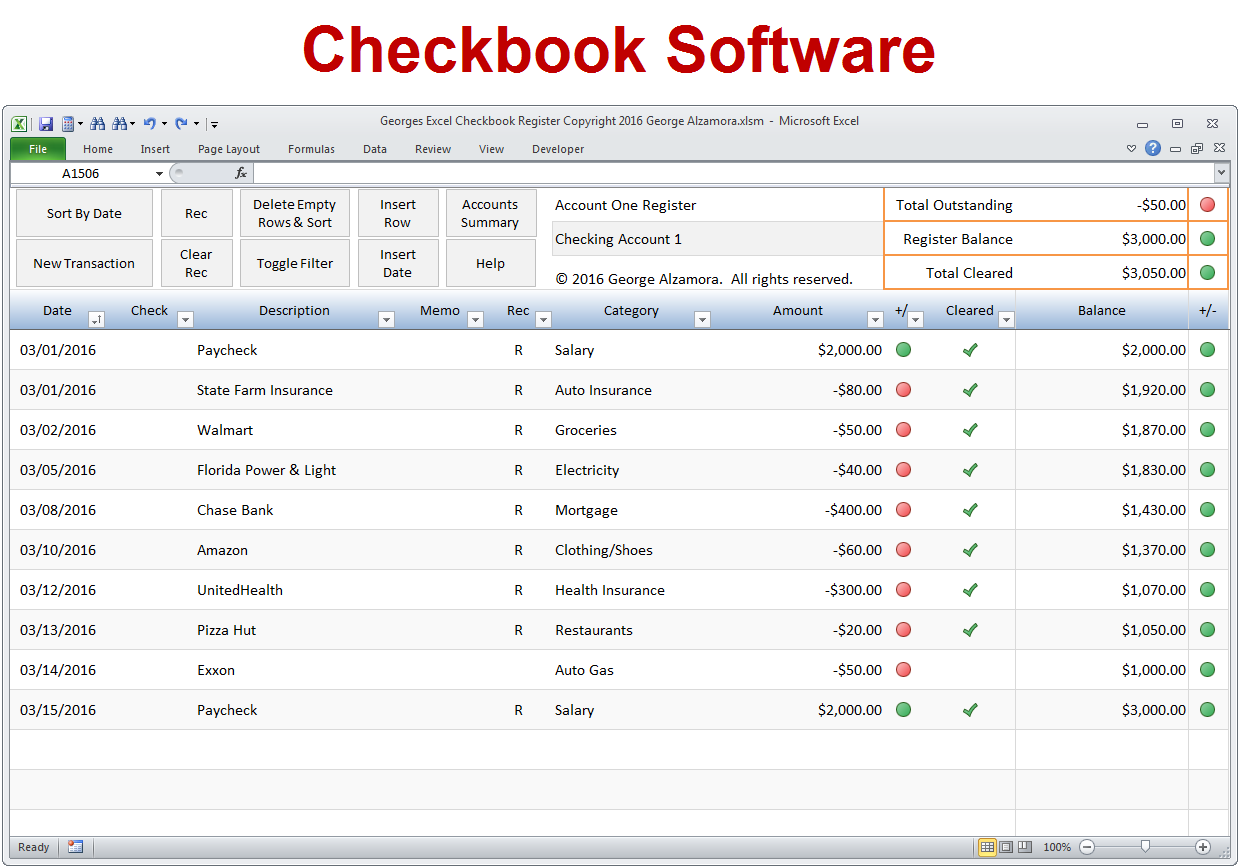 Checkbook Software For Mac